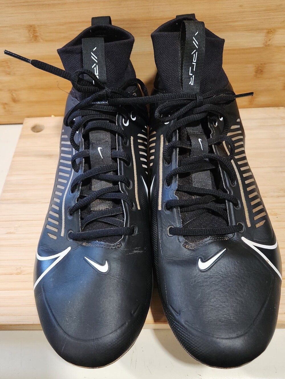 Nike Vapor Edge Pro 360 2 Black Football Cleats DA5456-010 Men's Size 13 - Picture 3 of 8